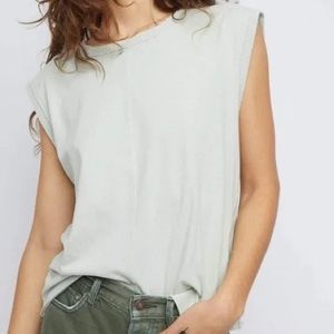 •FREE PEOPLE• Raw Seams Muscle Tank